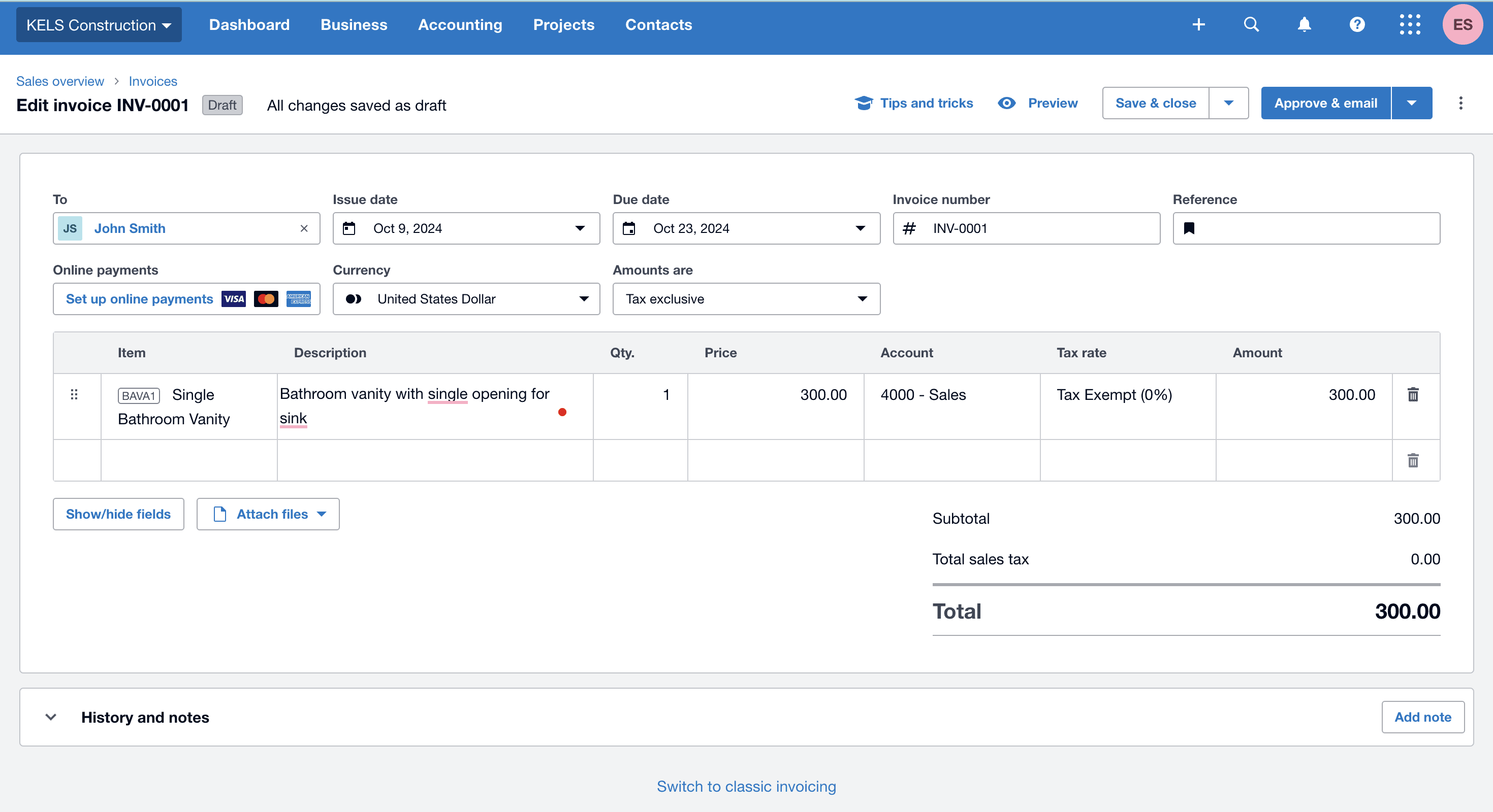 xero invoice 2024