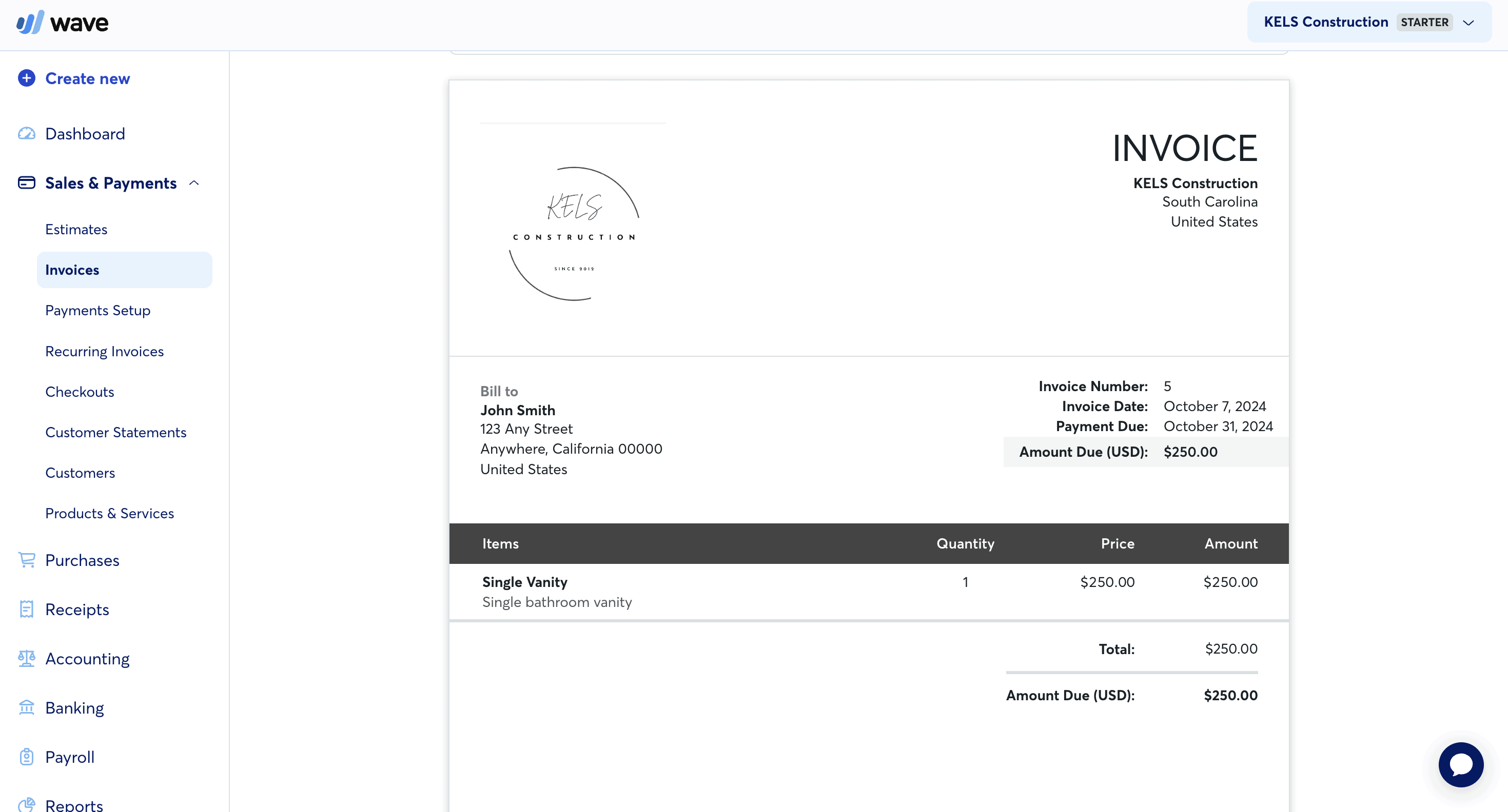 wave invoice 2024