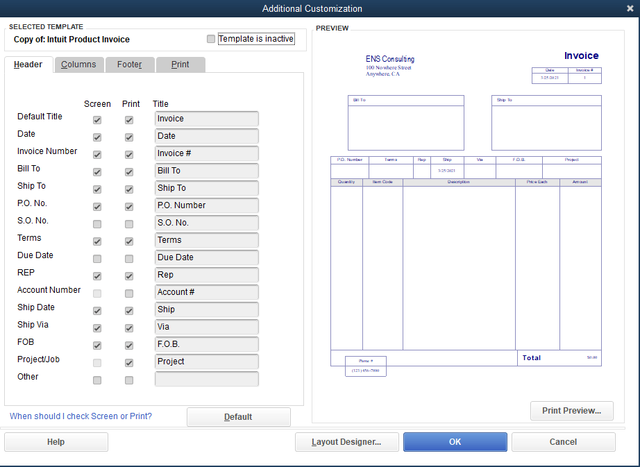 How to Customize Invoices in QuickBooks Pro