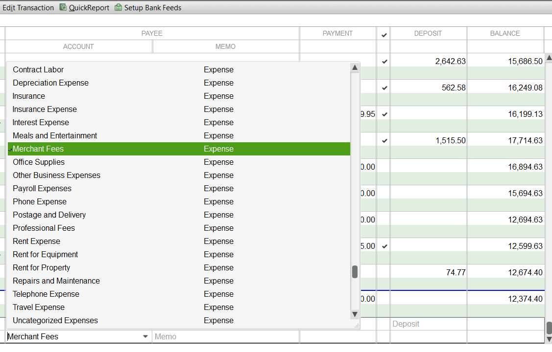 How To Handle Merchant Fees In QuickBooks Pro