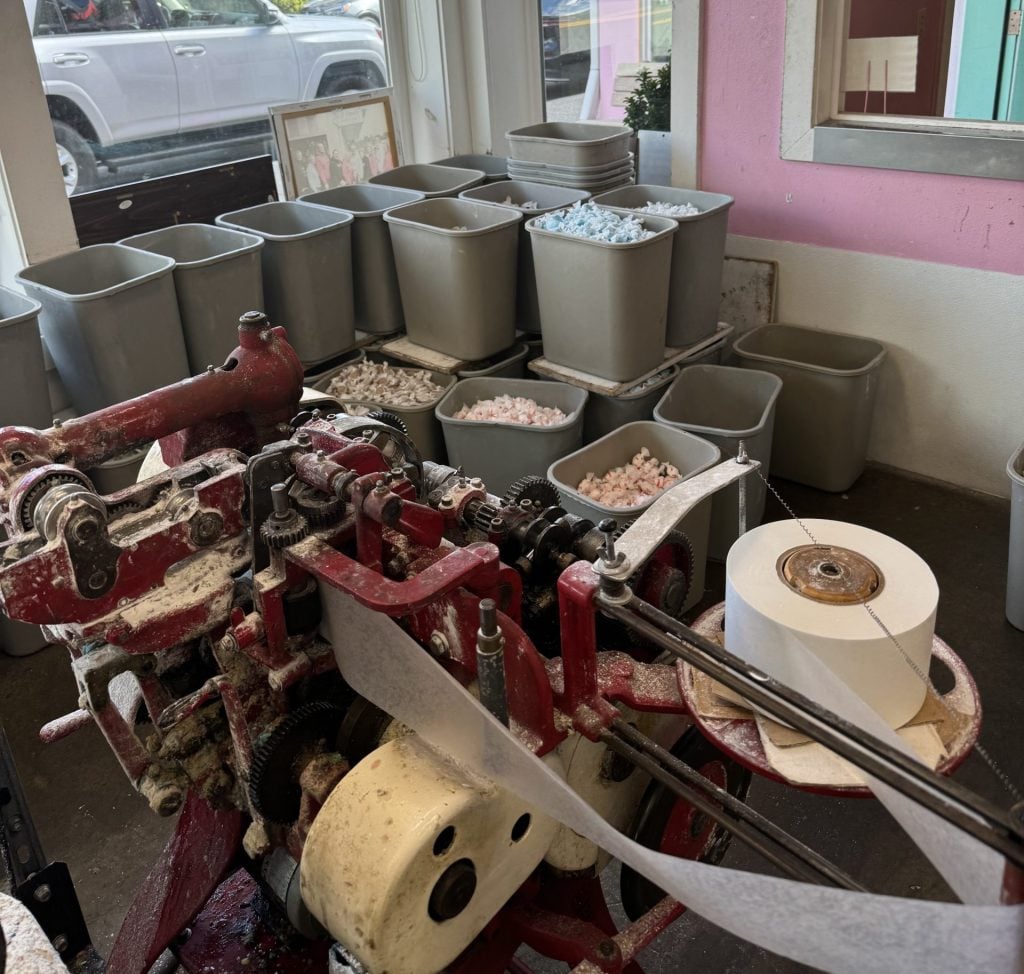 Bruce's Candy Kitchen taffy machine